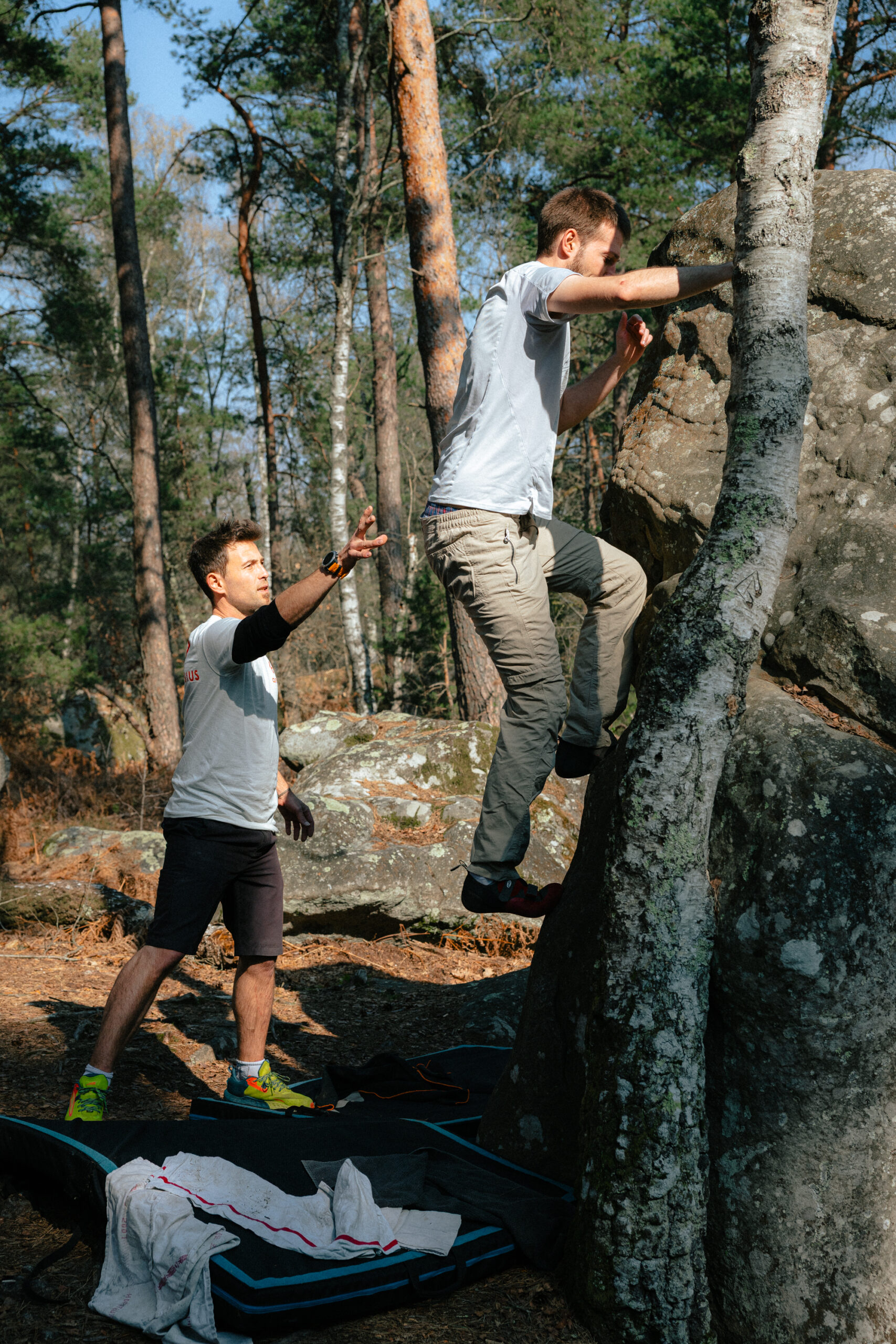 escalade en groupe fontainebleau